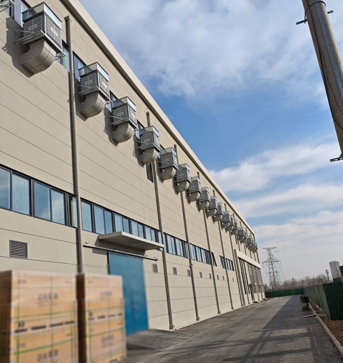 環(huán)?？照{(diào)應(yīng)用于大型鞋廠房車間降溫通風(fēng)